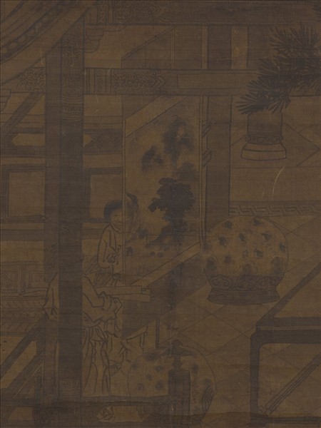 元人畫冬室畫禪　軸