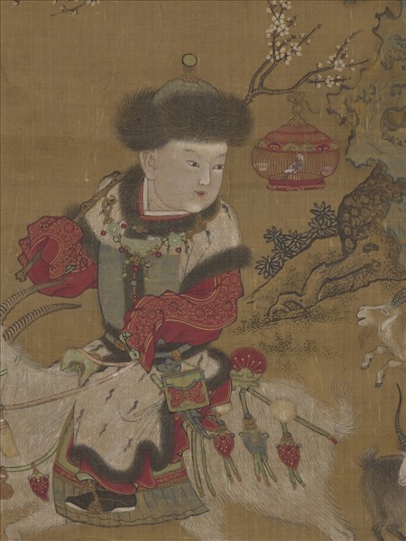 元人戲嬰圖　軸