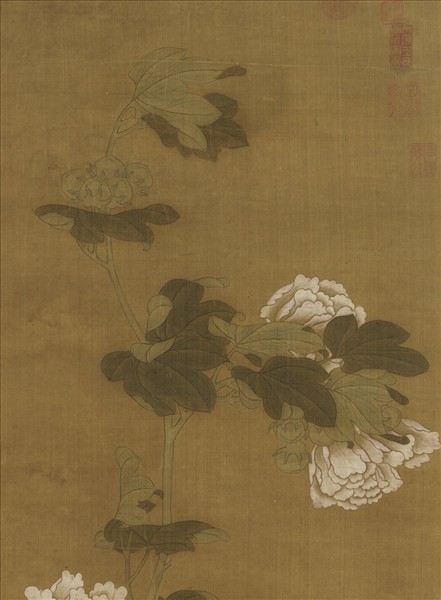 元人芙蓉花鴨　軸