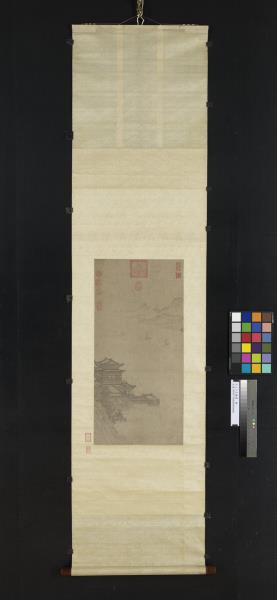 元人江天樓閣　軸