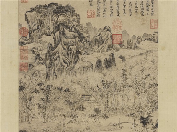 明冷謙白岳圖　軸