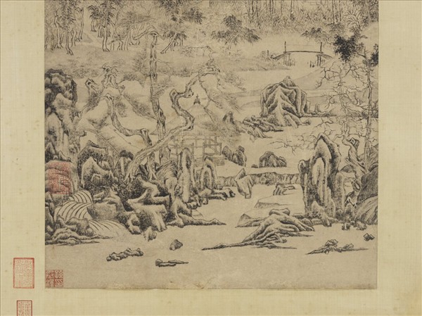 明冷謙白岳圖　軸