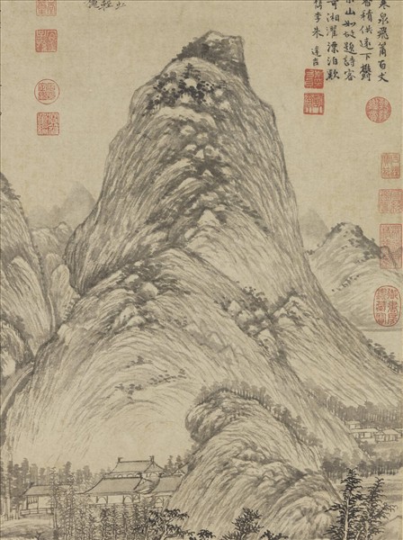 明陳汝言百丈泉　軸