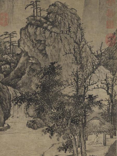 明王紱草堂雲樹　軸