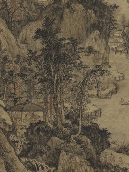 明王紱畫山亭文會圖　軸