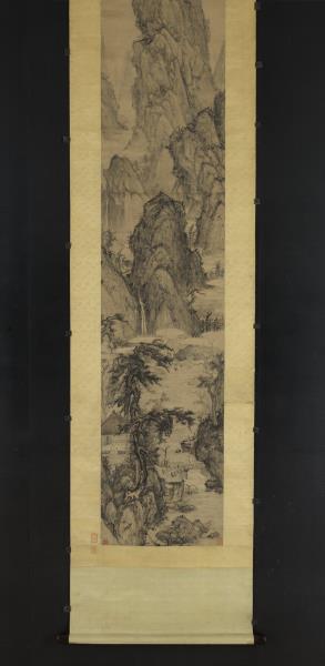 明王紱松亭高士圖　軸