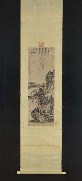 明王紱勘書圖　軸