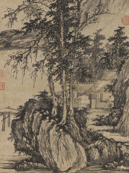 明王紱勘書圖　軸