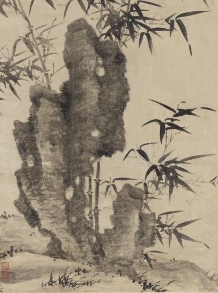 明夏昶清風高節圖　軸