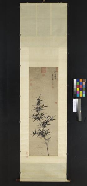 明夏昶半窗晴翠圖　軸