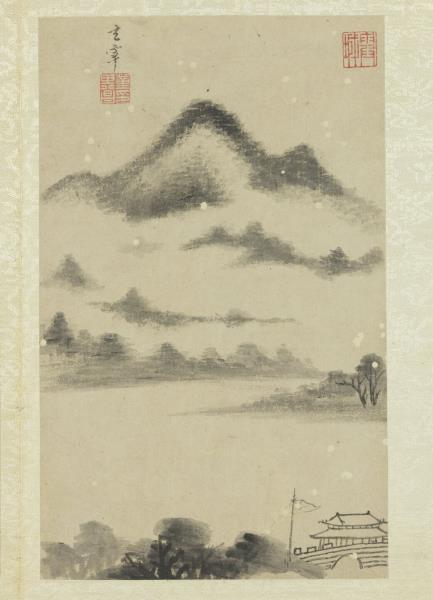 明董其昌畫舟行十景　冊　夏雲在望