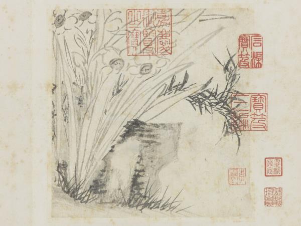 明李流芳山水寫生　冊　水仙