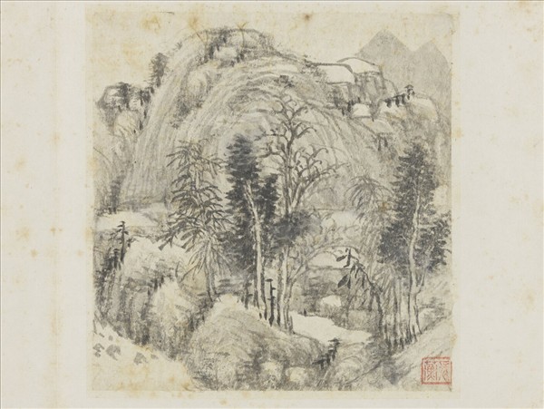 明李流芳山水寫生　冊　層巒鬱翠