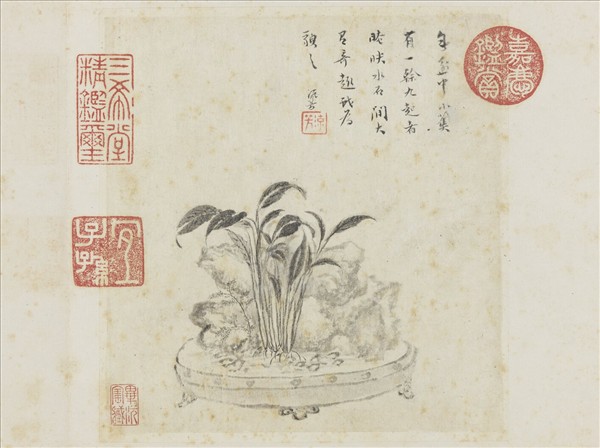 明李流芳山水寫生　冊　盆蕉