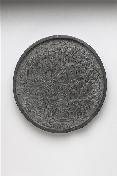 「百子圖」圓墨