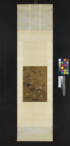 明邊文進分哺圖　軸