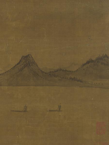 明戴進溪橋策蹇圖　軸