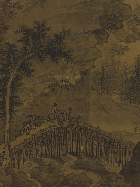 明戴進溪橋策蹇圖　軸