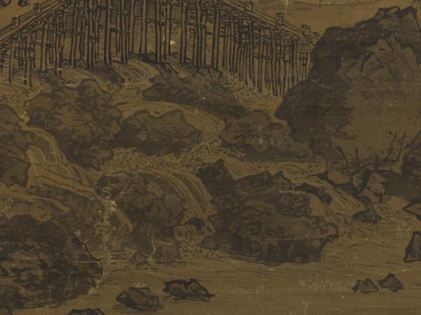 明戴進溪橋策蹇圖　軸