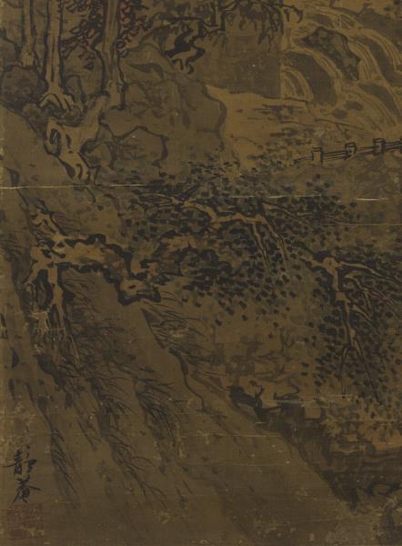 明戴進溪橋策蹇圖　軸