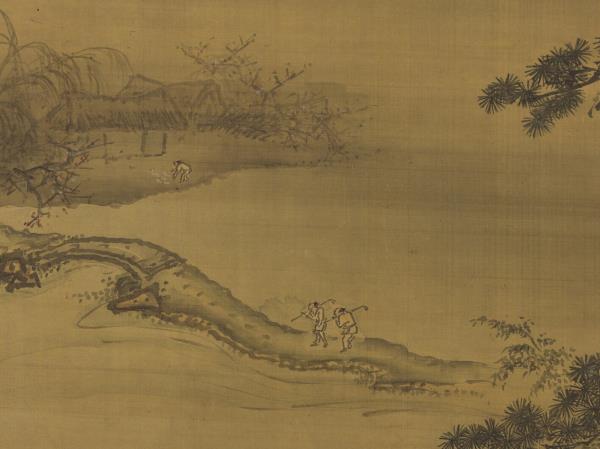 明戴進春遊晚歸　軸