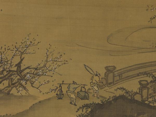 明戴進春遊晚歸　軸