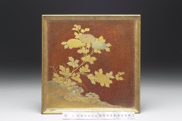 菊花蒔繪方盤