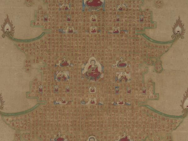 元人書金剛經塔　軸