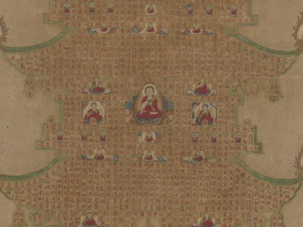 元人書金剛經塔　軸