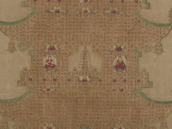 元人書金剛經塔　軸