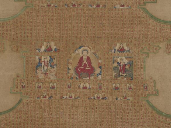 元人書金剛經塔　軸