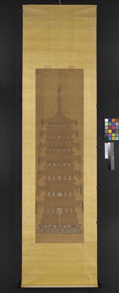 元人書全部法華經塔　軸