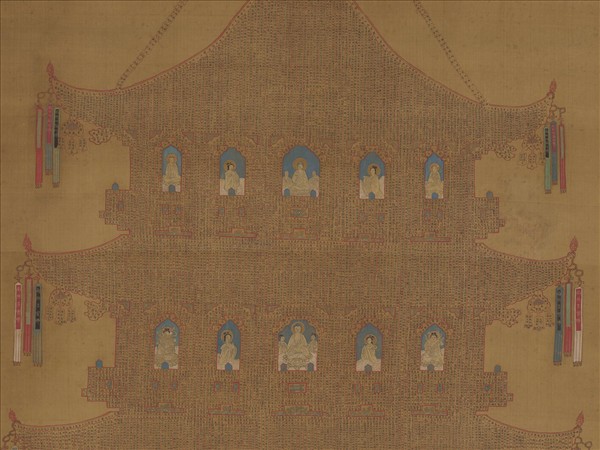 元人書全部法華經塔　軸