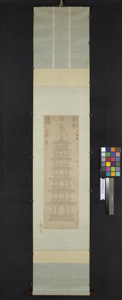 明王淑民書金剛經塔　軸