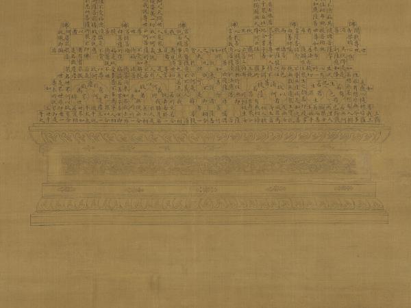 明人書金剛經塔　軸