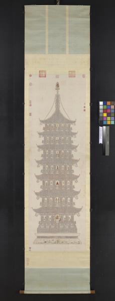 明人書妙法蓮華經塔　軸