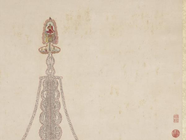 明人書妙法蓮華經塔　軸