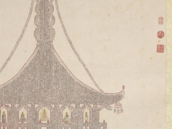 明人書妙法蓮華經塔　軸