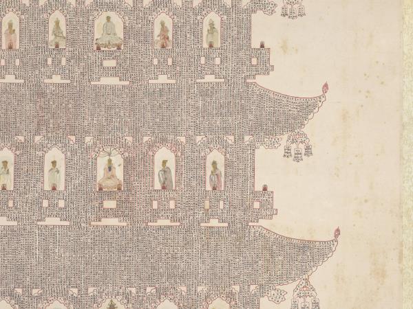 明人書妙法蓮華經塔　軸