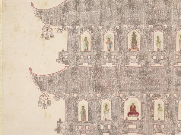 明人書妙法蓮華經塔　軸