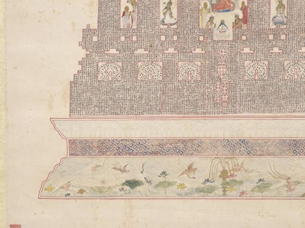 明人書妙法蓮華經塔　軸