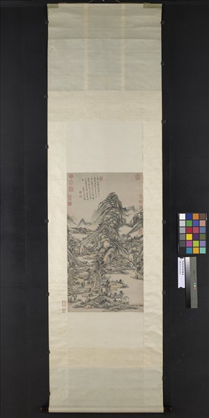 清王原祁畫溪崦林廬　軸