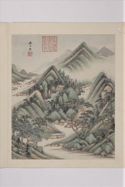 清王鑑仿古山水　冊　倣黃公望山水