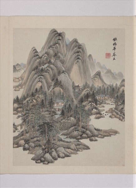 清王鑑仿古山水　冊　倣梅花菴主山水