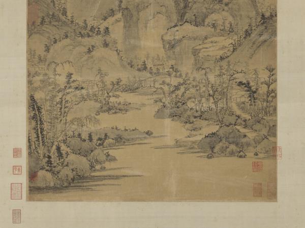 元黃公望九珠峰翠圖　軸