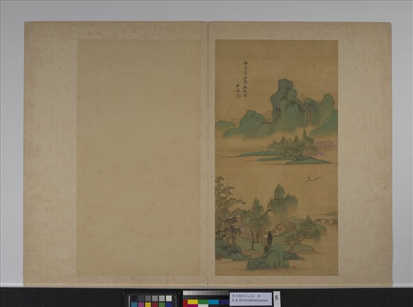 清王鑑仿古山水　冊　倣惠崇江南春曉圖