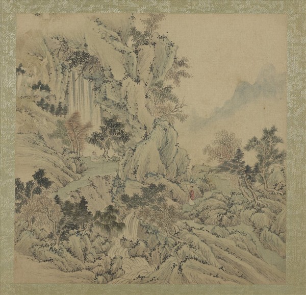 清王翬擬古山水畫冊　冊　行坐秋景