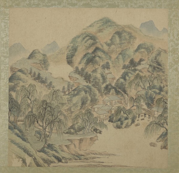 清王翬擬古山水畫冊　冊　青山綠柳