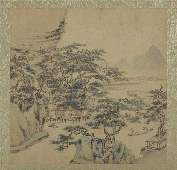 清王翬擬古山水畫冊　冊　松溪遙矚