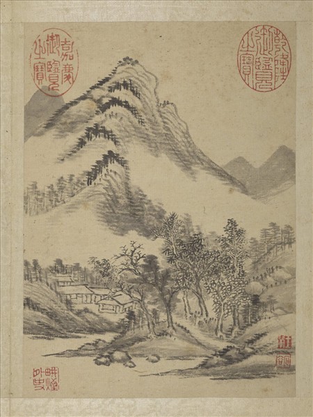 清王翬畫山水　冊　山居靜雲